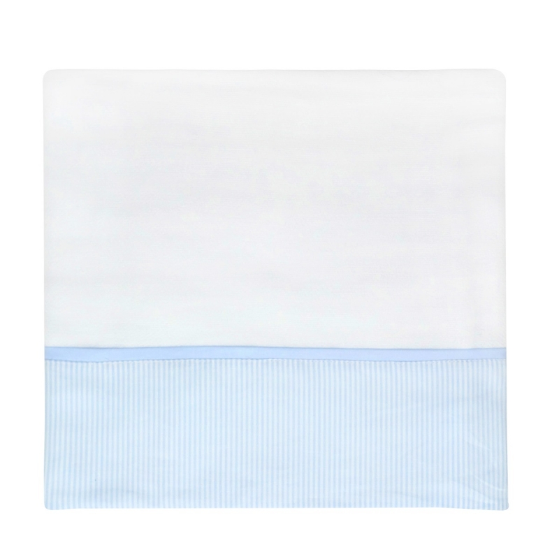 imagem Fralda toalha listrado azul e branco