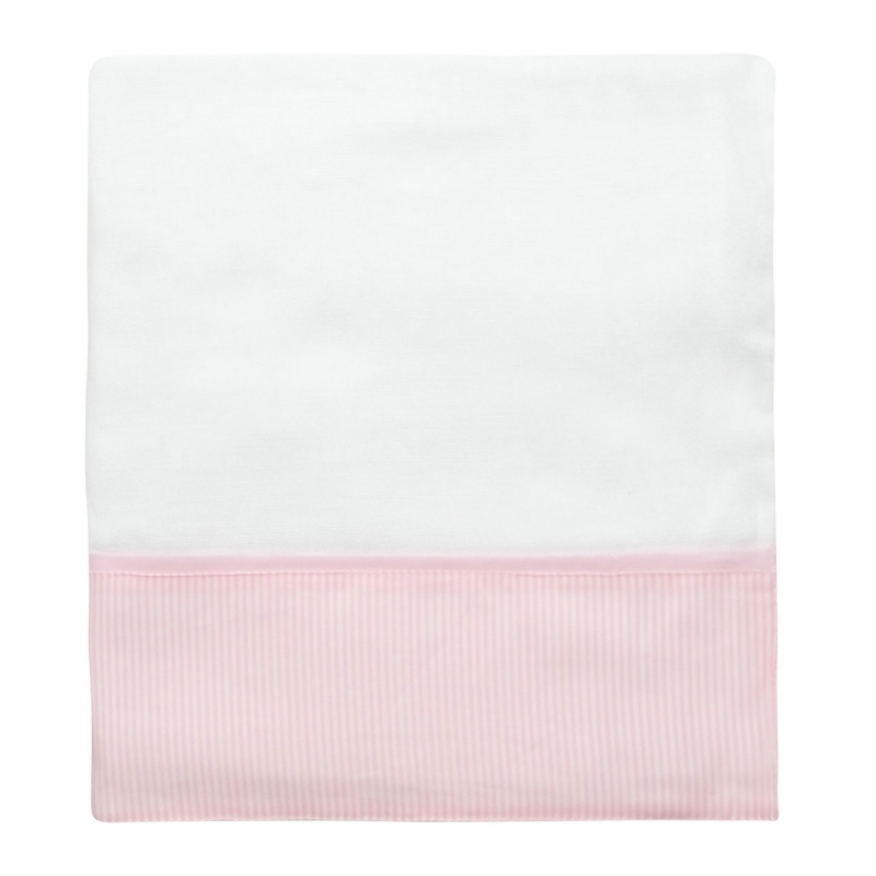 imagem Fralda de ombro listrado rosa e branco