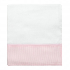 imagem Fralda de ombro listrado rosa e branco