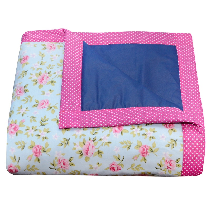 Imagem do produto Tapete de Atividades Floral Azul com Rosa